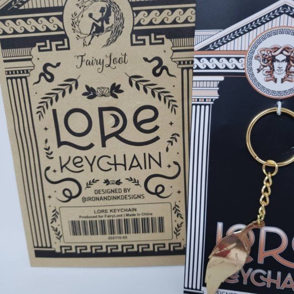 Fairyloot Lore Alexandra Bracken Bind Your Fate To Mine Keychain NEW - Picture 3 of 5
